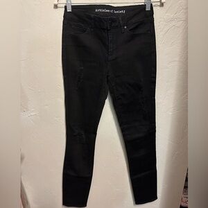 Articles of Society Black Distressed Skinny Jeans - size 25